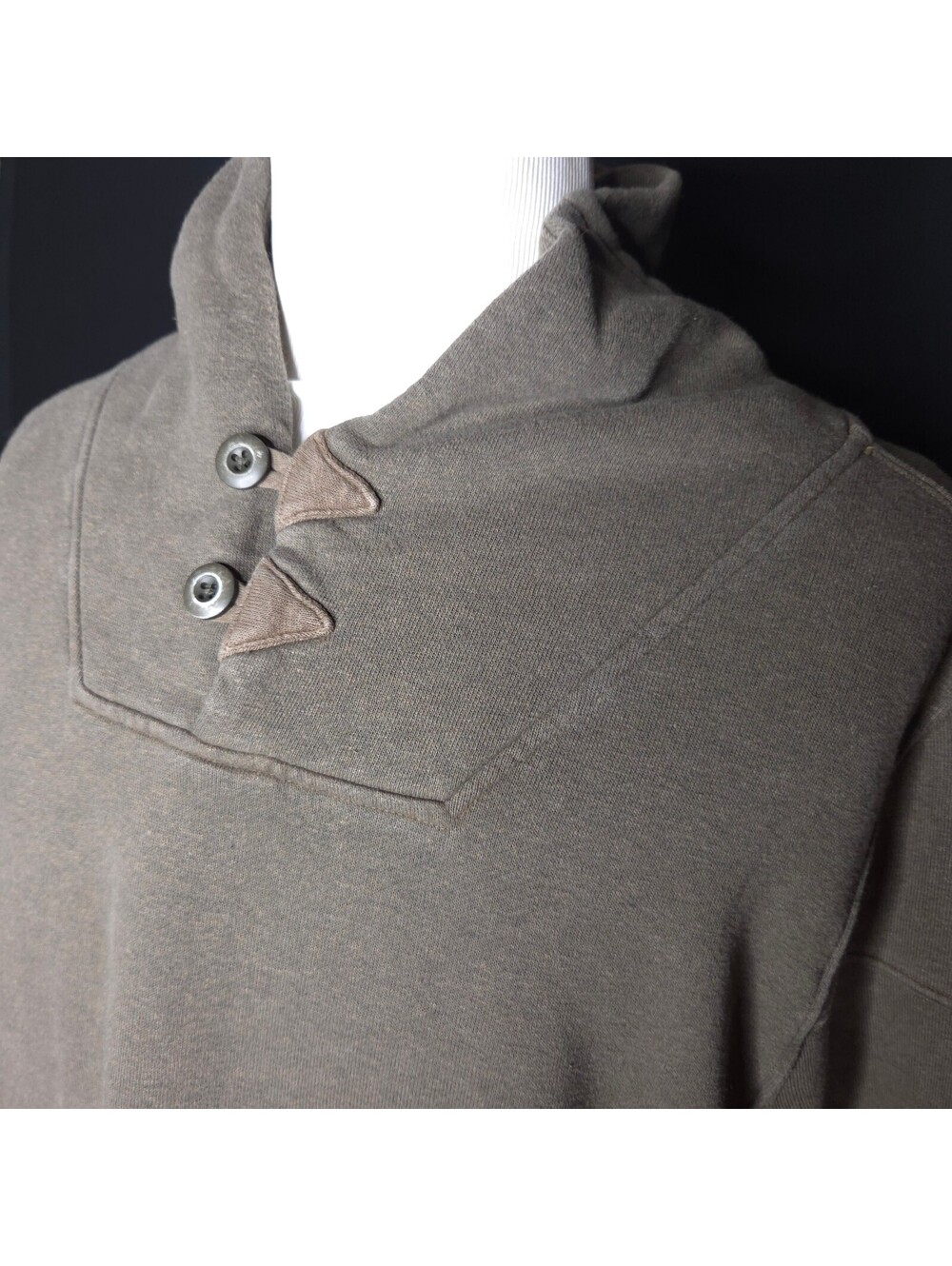 Men’s Jungmaven Green / Brown Ontario Hemp Merino Wool Pullover Sweater Sz XL